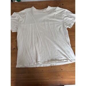 Abercrombie Fitch Mens Soft Essentials Basic T Shirt Cream XXL
